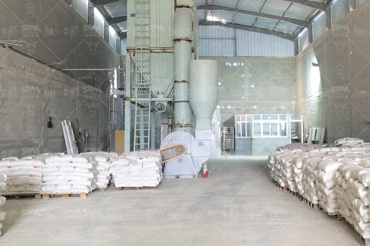 阿尔及利亚年产5万吨碳酸钙磨粉生产线